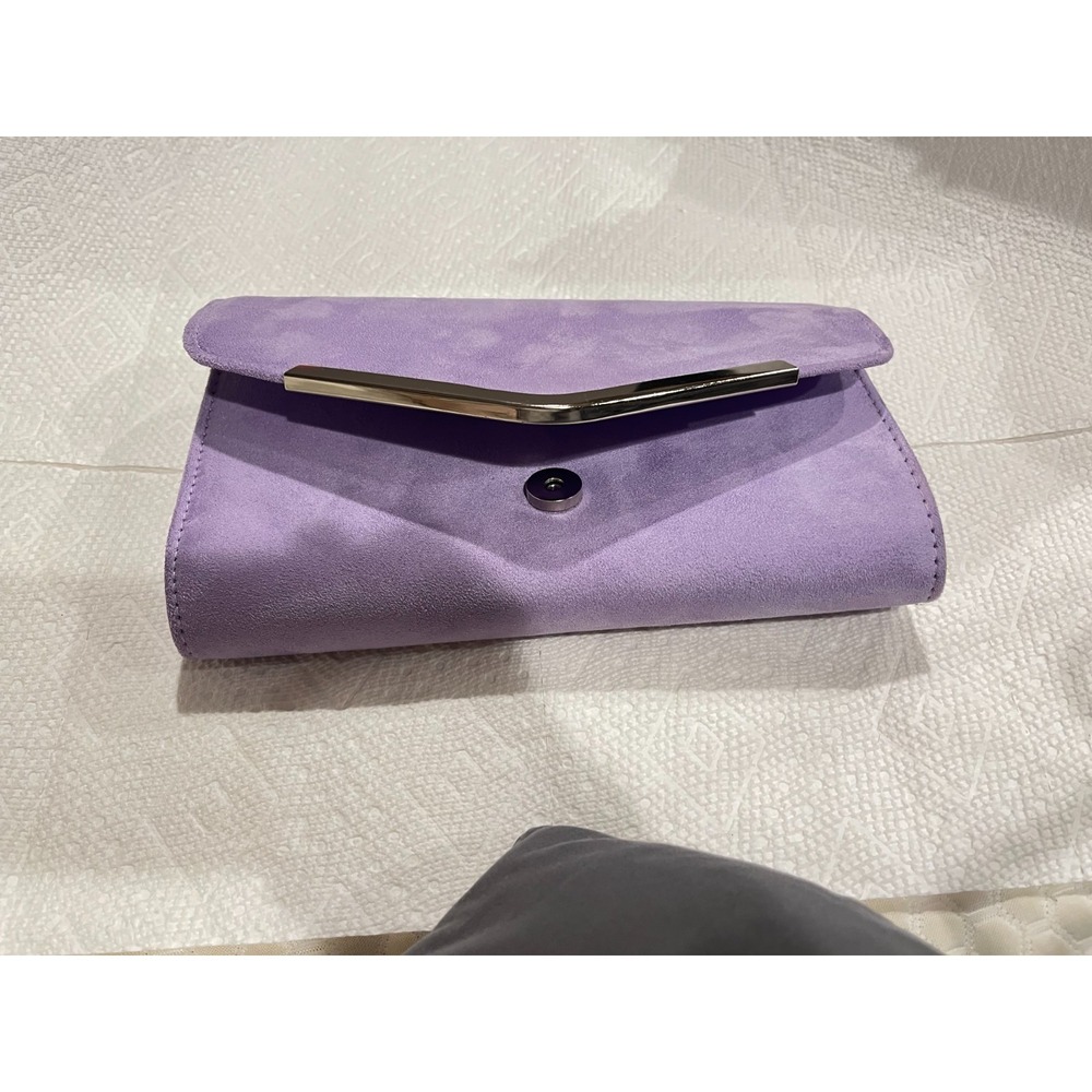 Chelsea Moreland Clutch Purse Light Purple with Decorative Silver Opener NWT